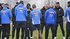 Trénink �eské fotbalové reprezentace p�ed listopadovými zápasy Ligy národ�.