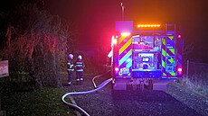 Po�ár mobilheimu ve Vysoké nad Labem (18. listopadu 2024)