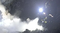 Po�ár mobilheimu ve Vysoké nad Labem (18. listopadu 2024)