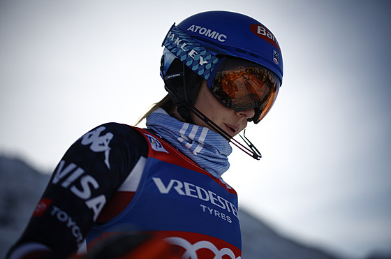 Mikaela Shiffrinová ped slalomem v Gurglu,