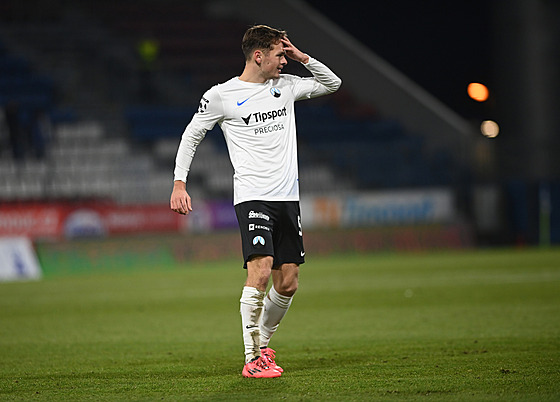 Liberecký Denis Viinský bhem utkání proti Olomouci.