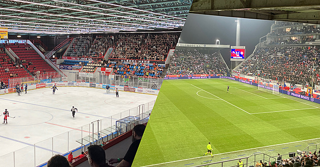 Kolá� hokejové a fotbalového stadionu v Olomouci