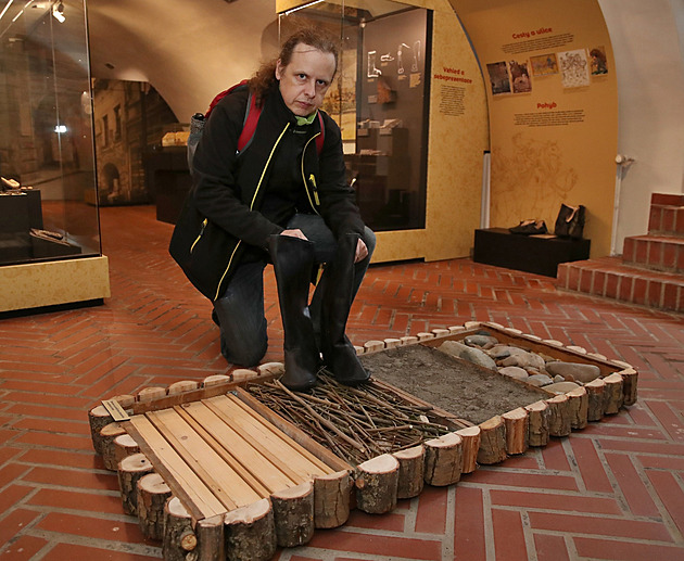 Kurátor unikátní výstavy archeologických nález� z lokality Lauby Zbyn�k Moravec...