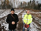 Primtor Jihlavy Petr Ryka (vlevo) a manaer dodavatelsk firmy Metrostav...