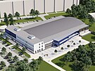 Budouc� podoba zimn�ho stadionu v Uhersk�m Hradi�ti. St�t m� v roce 2026.