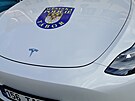 Vozov park Mstsk policie Tbor se rozil o elektromobil Tesla Model Y.