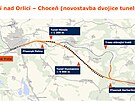 Pln nov trat mezi Chocn a stm nad Orlic.