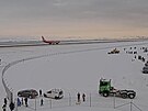 V grónském Nuuku vítali první airbus na pestavném letiti