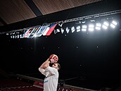 Jaromír Bohaík ped zápasem kvalifikace o EuroBasket v Haagu.