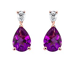 Náu�nice Purple Bloom s diamantem a ametystem, cena  24 031 K�