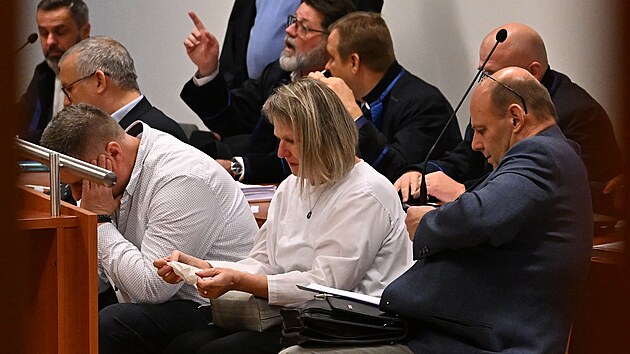 U Mstskho soudu v Brn stanuli dal tyi lid a firma obvinn v kauze Stoka II. Dole zleva jsou obalovan Milan Kokovsk, rka Kovov a Jaroslav Pnek. (21. listopadu 2024)