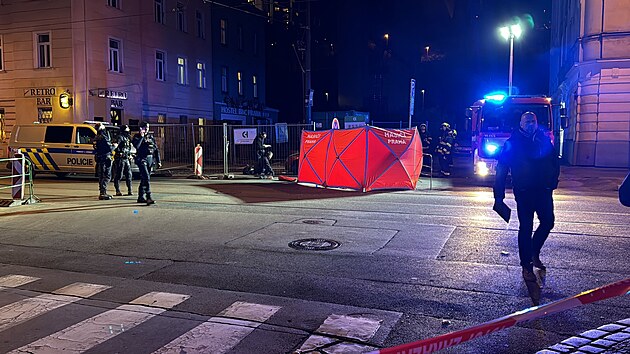 Policie zasahuje na Nuselskm most pot, co z nho skoil lovk. (29. listopad 2024)