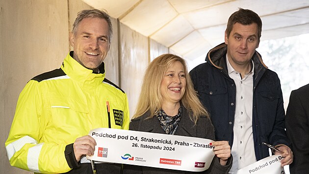 Za ��asti n�m�stka prim�tora Zde�ka H�iba se konalo slavnostn� otev�en� podchodu pod Strakonickou ulic� na Zbraslavi. (26. listopadu 2024)