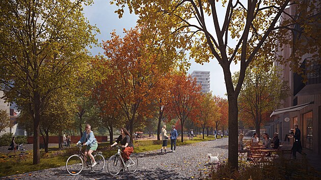 Jednou z p�ednost� v�t�zn�ho n�vrhu je dle veden� m�sta i vyv�en� pom�r mezi zastav�nou a nezastav�nou plochou.