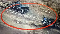 Motorky ruské p�choty zni�ené p�i útoku ukrajinských dron�