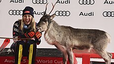 TOHLE JE RORI. Minulou sobotu oslavila Amerianka Mikaela Shiffrinová ve...