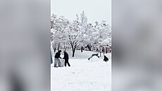 Soul zasáhla nejv�t�í listopadová sn�hová bou�e za p�l století