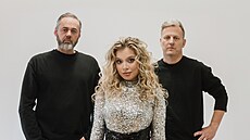 Kapela Leccos ve slo�ení (zleva) Honza D�dek, Leticie Krotká, Honza Hlavá�