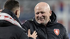 Spokojený trenér Ivan Ha�ek po vít�zství �eské reprezentace nad Gruzií.