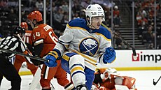 Peyton Krebs slaví branku z druhé t�etiny.