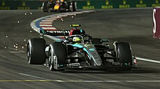 Lewis Hamilton b�hem Velké ceny Las Vegas.