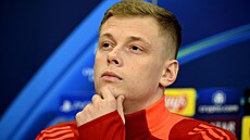 Spar�anský kapitán Filip Panák na tiskové konferenci p�ed zápasem Ligy mistr�...