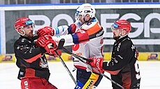 Strkanice b�hem utkání mezi Pardubicemi a Hradcem Králové.