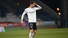Liberecký Denis Viinský bhem utkání proti Olomouci.