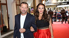 Agáta Hanychová a Jaromír Soukup na premié�e filmu Jan �i�ka (Praha, 5. zá�í...