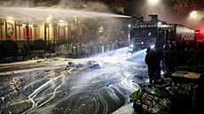 Policie v Tbilisi tvrd zasáhla proti demonstrantm, kteí protestovali proti...