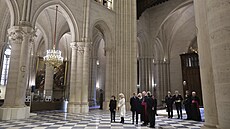 Francouzský prezident Emmanuel Macron p�i�el nav�tívit nov� zrekonstruovanou...