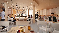 Restaurace v �eském pavilonu Expo 2025 v Japonsku (25. listopadu 2024)