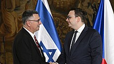 Izraelský ministr zahranií Gideon Saar a jeho eský protjek Jan Lipavský....