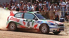Didier Auriol za volantem Toyoty v roce 1998.