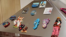 Dekorací je v byt� pomálu, digesto� je v�ak plná magnet� z cest, samoz�ejm�...