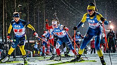 Jessica Jislová b�hem smí�ené �tafety v Kontiolahti.