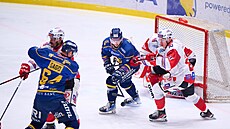 Momentka z utkání mezi Zlínem a Pardubicemi B.