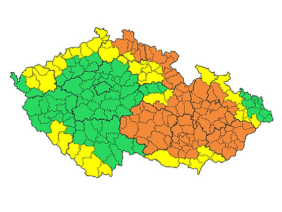 Meteorologové vydali výstrahu na novou sn�hovou pokrývku na pátek 6. prosince...