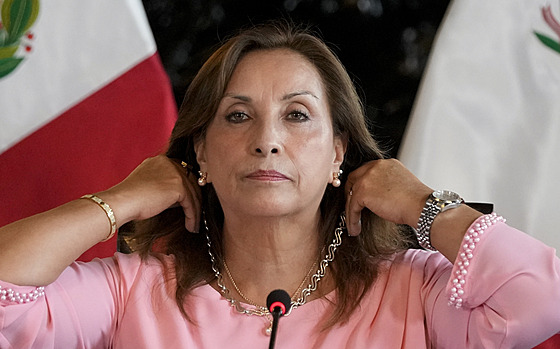 Peruánská prezidentka Dina Boluarteová (5. dubna 2024)