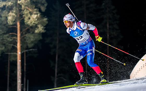 Vít�zslav Hornig na trati sprintu v Kontiolahti