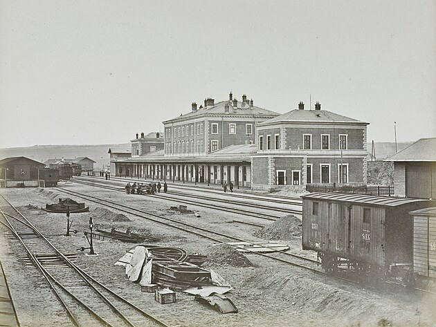 Stanice Znojmo v roce 1871
