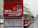 Zamrzla Praha, tedy hlavn tramvaje a vlaky. (2. prosince 2014)