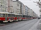 Zamrzla Praha, tedy hlavn tramvaje a vlaky. (2. prosince 2014)