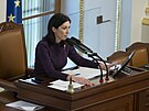 Schze Poslanecké snmovny. Na snímku Markéta Pekarová Adamová (TOP 09). (5....
