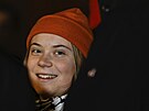 �védská klimatická aktivistka Greta Thunbergová vzbudila rozruch na...