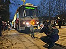 Do plzeskch ulic vyjela vnon tramvaj. (1. prosince 2024)