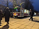 Do plzeskch ulic vyjela vnon tramvaj. (1. prosince 2024)