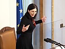 �éfka Sn�movny a TOP 09 Markéta Pekarová Adamová p�i jednání o rozpo�tu ve...