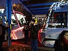 Do ulic vyrazily vnon tramvaje a autobusy. (30. listopadu 2024)