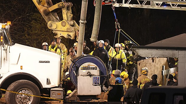 Z�chrann� pr�ce nedaleko m�ste�ka Marguerite, kde se ztratila Elizabeth Pollardov� (3. prosince 2024)